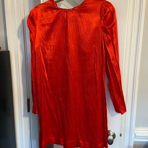 Nine West Shimmering Scarlet Long Sleeve Dress size large